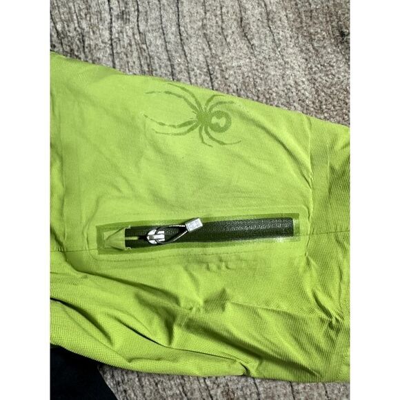 Spyder Men's Pryme Event Waterproof Windbreaker Rain Jacket Lime Green Medium - Picture 7 of 12